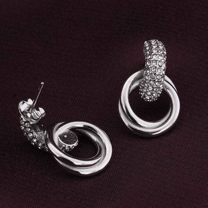 Urban Edge Silver Stud Earrings