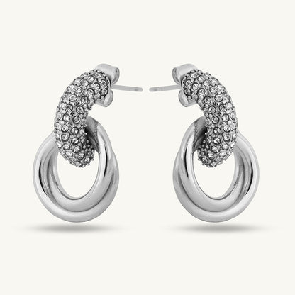 Urban Edge Silver Stud Earrings