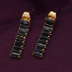 Black Emerald Drop Earring