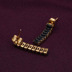 Black Emerald Drop Earring