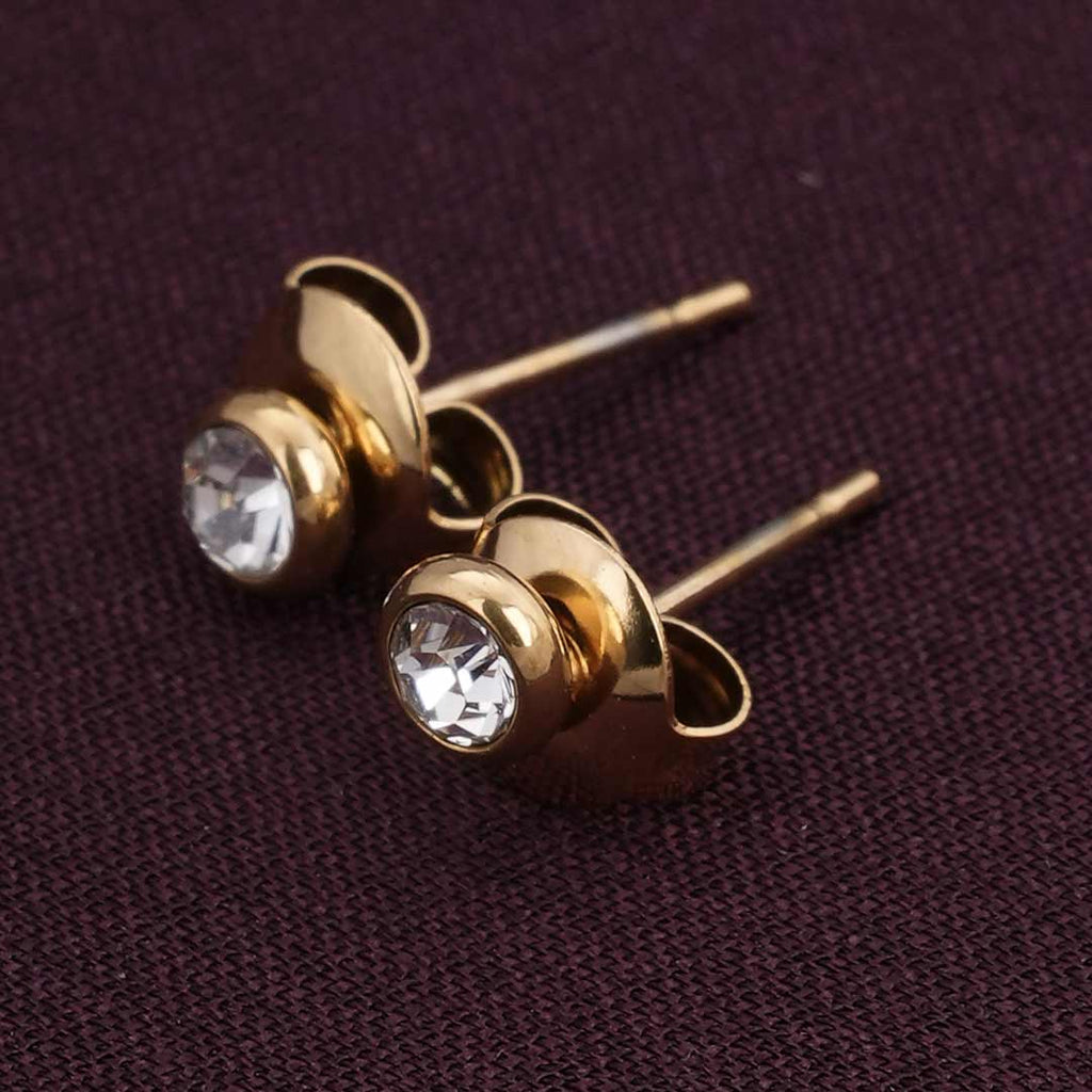 Gold Stud Earrings Set