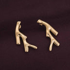 Coral Branch Stud Earrings