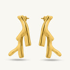 Coral Branch Stud Earrings