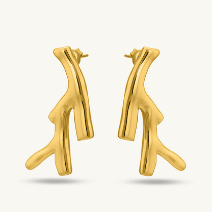 Coral Branch Stud Earrings