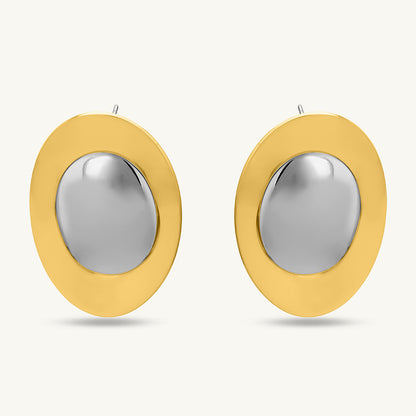 Round Duo Stud Earring