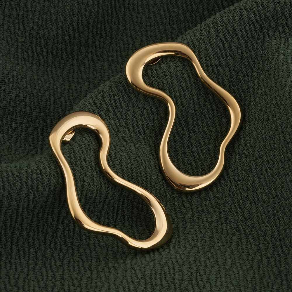 Golden Irregular Dangle Earrings