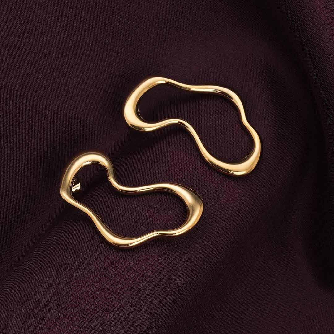 Golden Irregular Dangle Earrings