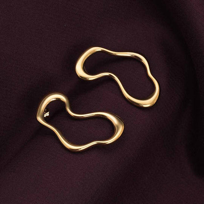 Golden Irregular Dangle Earrings