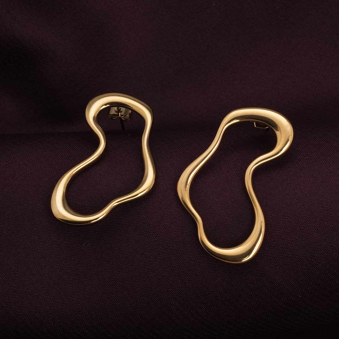 Golden Irregular Dangle Earrings