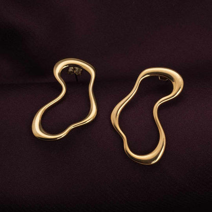 Golden Irregular Dangle Earrings