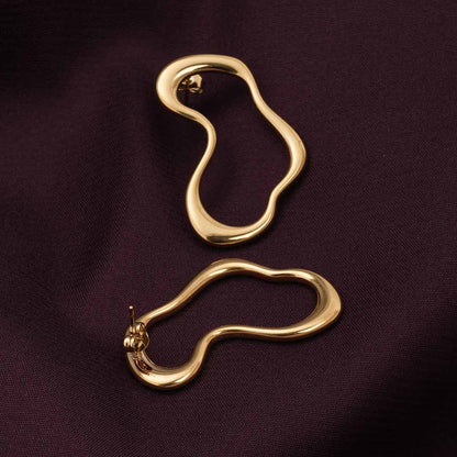 Golden Irregular Dangle Earrings