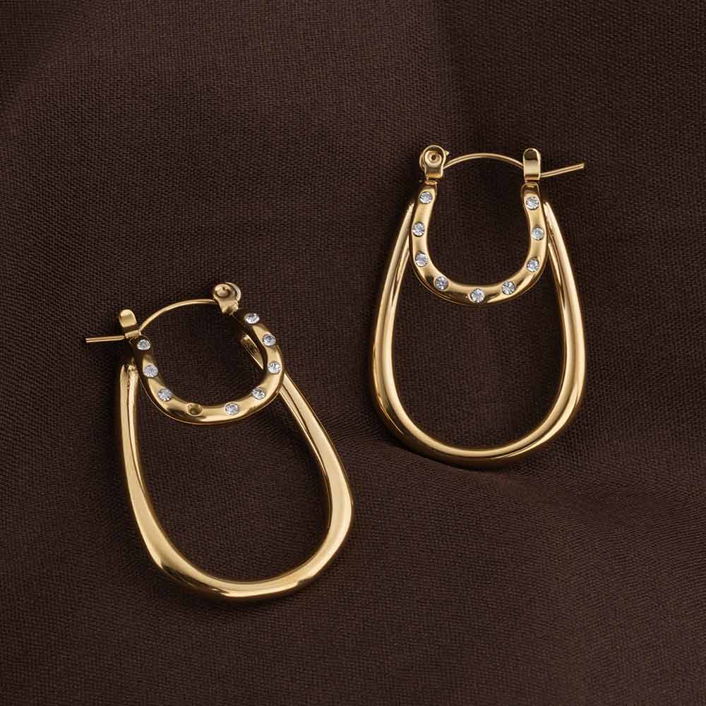 Double Oval Hoop Earrings