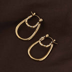 Double Oval Hoop Earrings