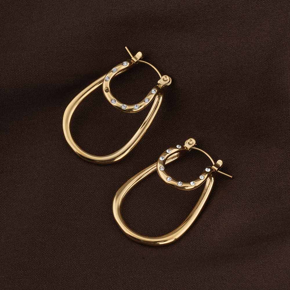 Double Oval Hoop Earrings