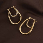 Double Oval Hoop Earrings