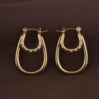 Double Oval Hoop Earrings