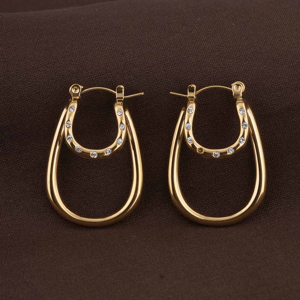Double Oval Hoop Earrings