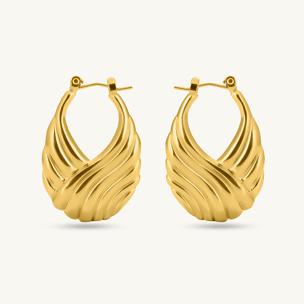 Boho Swirl Hoop Earring