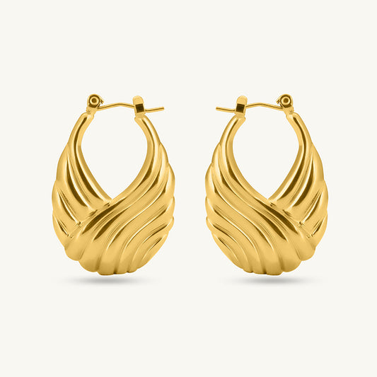 Boho Swirl Hoop Earring