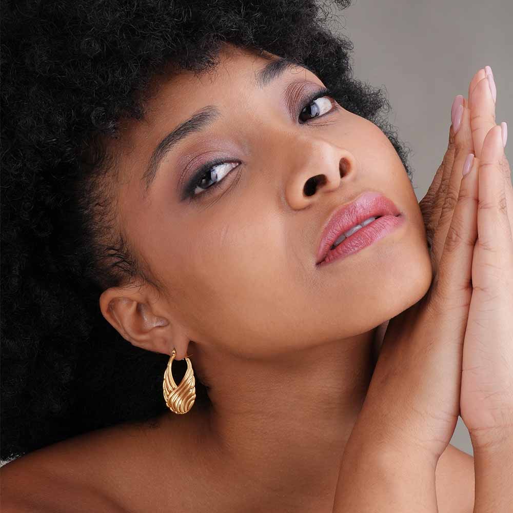 Boho Swirl Hoop Earring