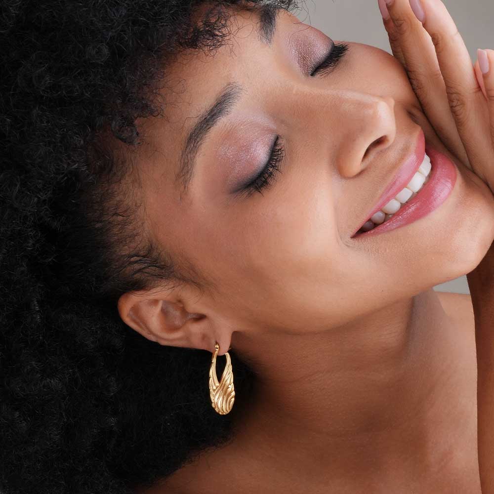 Boho Swirl Hoop Earring