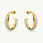 Double Layer C Hoop Earrings