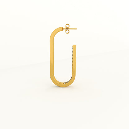 Open U Half Hoop Earrings