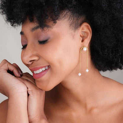 High Fashion Pearl Drop Earrings