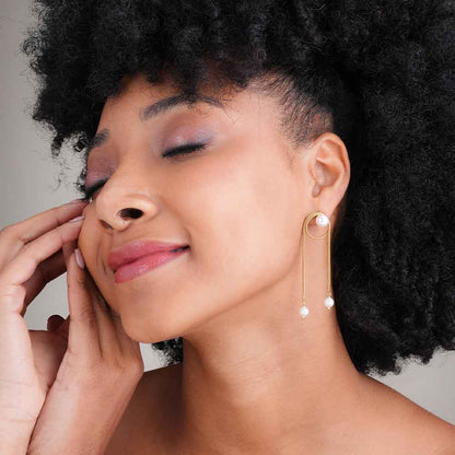 High Fashion Pearl Drop Earrings