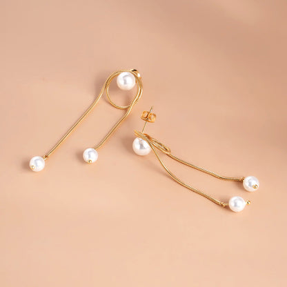 High Fashion Pearl Drop Earrings