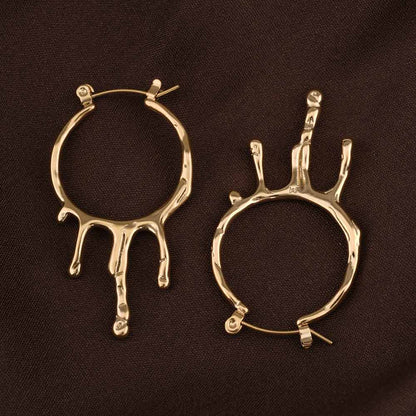 Round Dripping Hoop Earrings