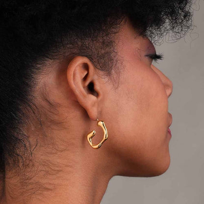 G Shape Hoop Earrings