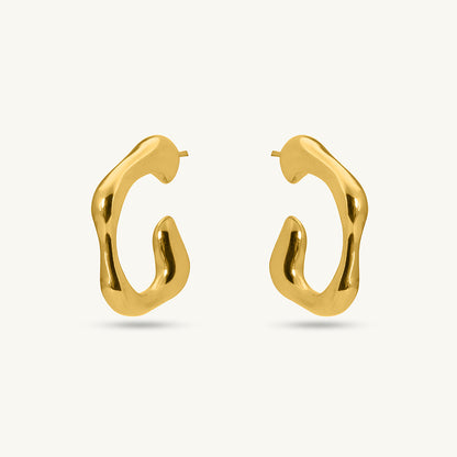 G Shape Hoop Earrings
