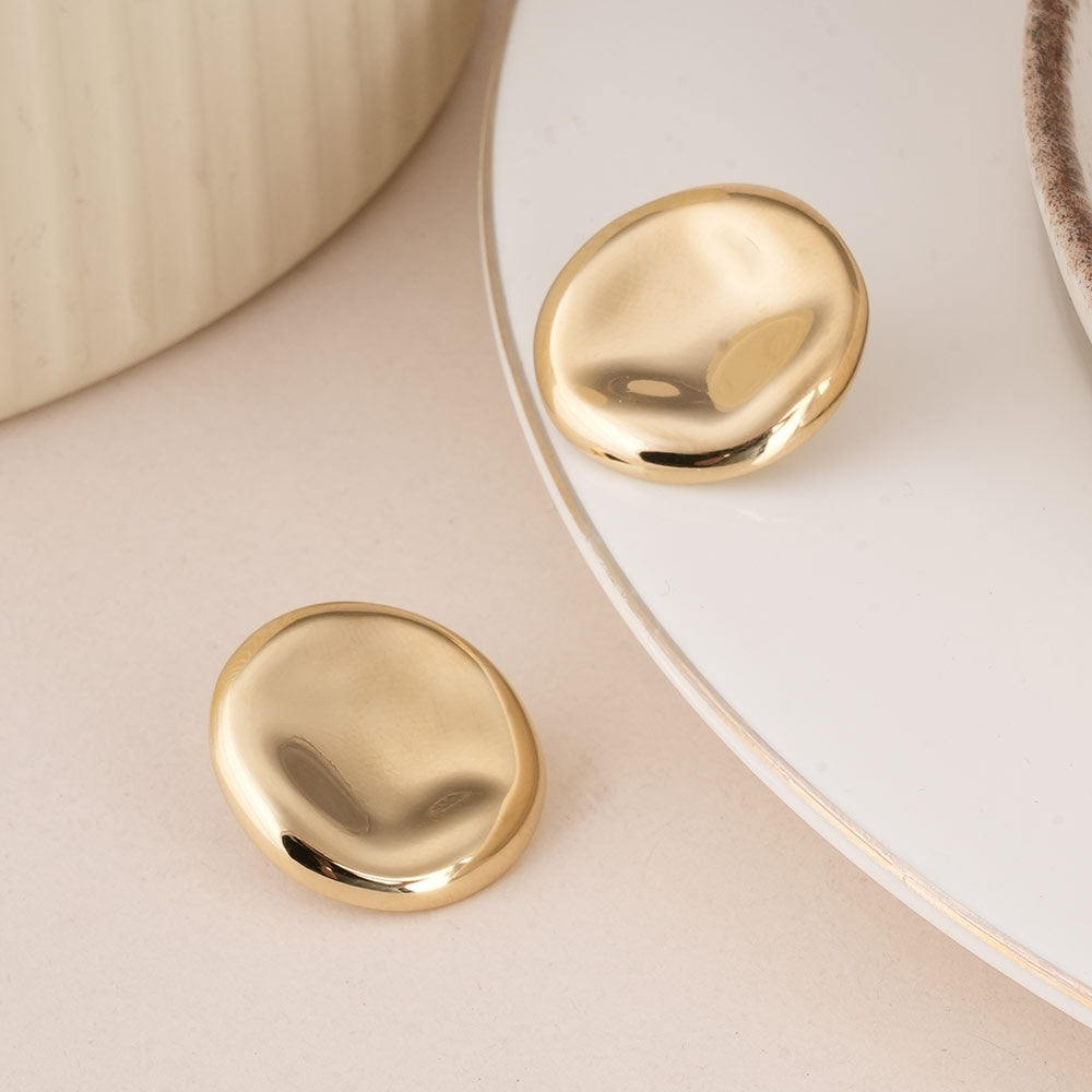 Classic Round Stud Earrings