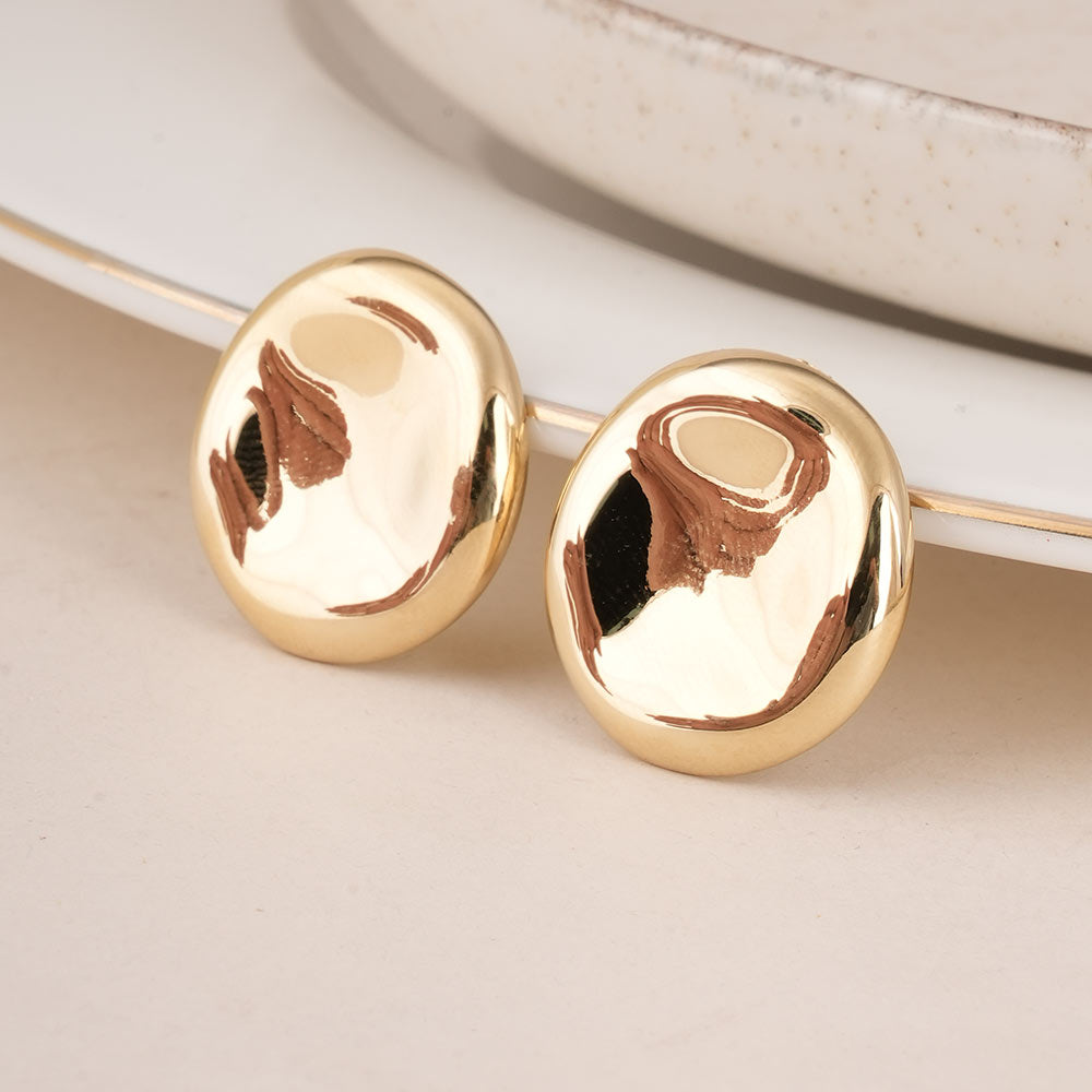 Classic Round Stud Earrings