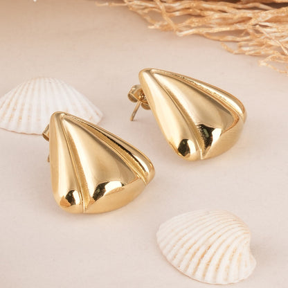 Golden Triangle Stud Earrings