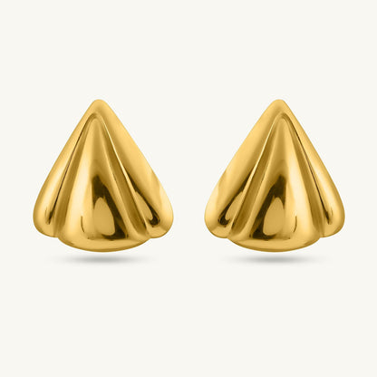 Golden Triangle Stud Earrings