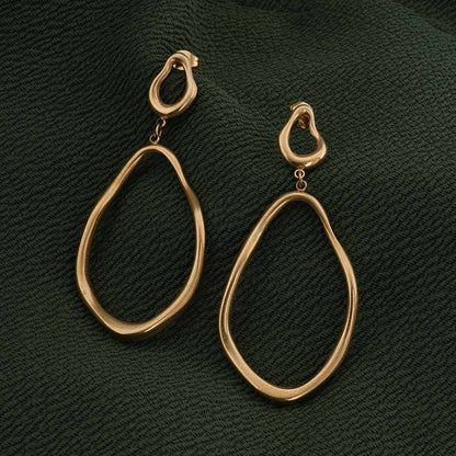 Wavy Loop Drop Earrings
