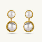 Double Circle Drop Earrings