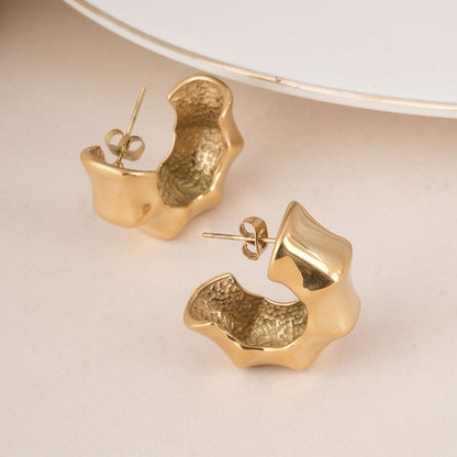 Half Circular Hoop Earrings