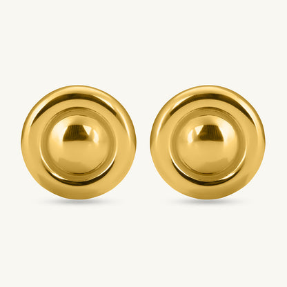 Golden Round Stud earrings