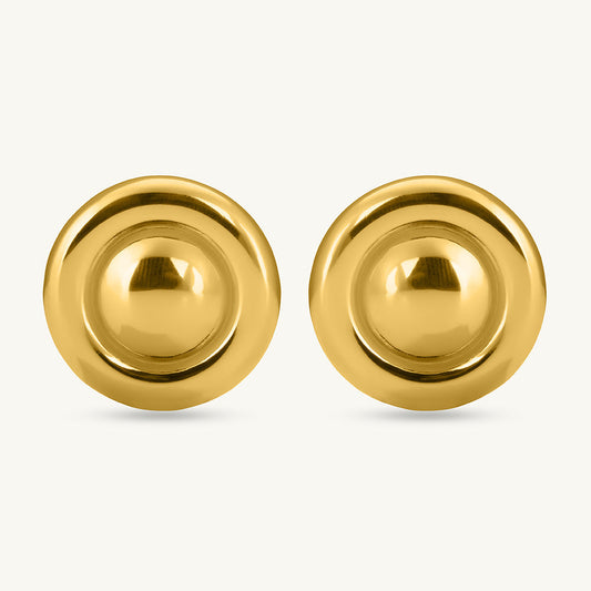 Golden Round Stud earrings