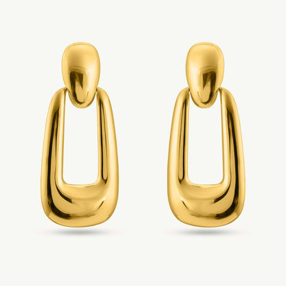 Rectangle Buckle Drop Earrings