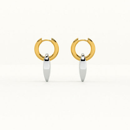 Multimetal Linked Drop Earrings