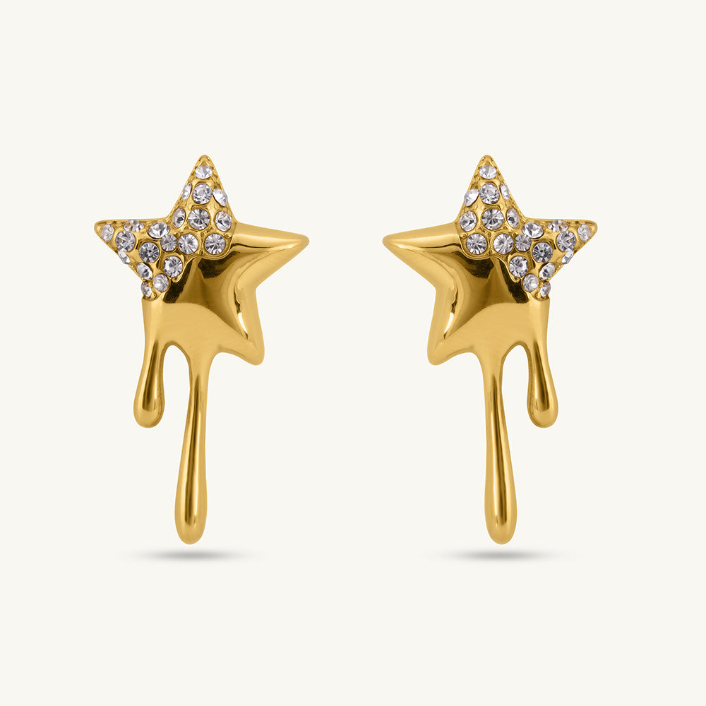 Dripping Star Drop Earrings