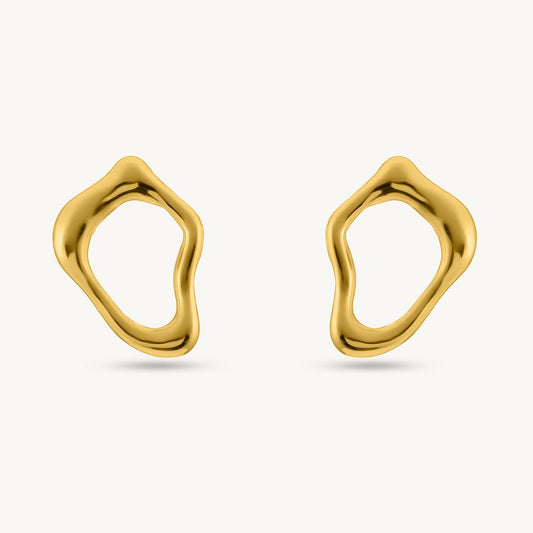 Irregular Wave Stud Earrings