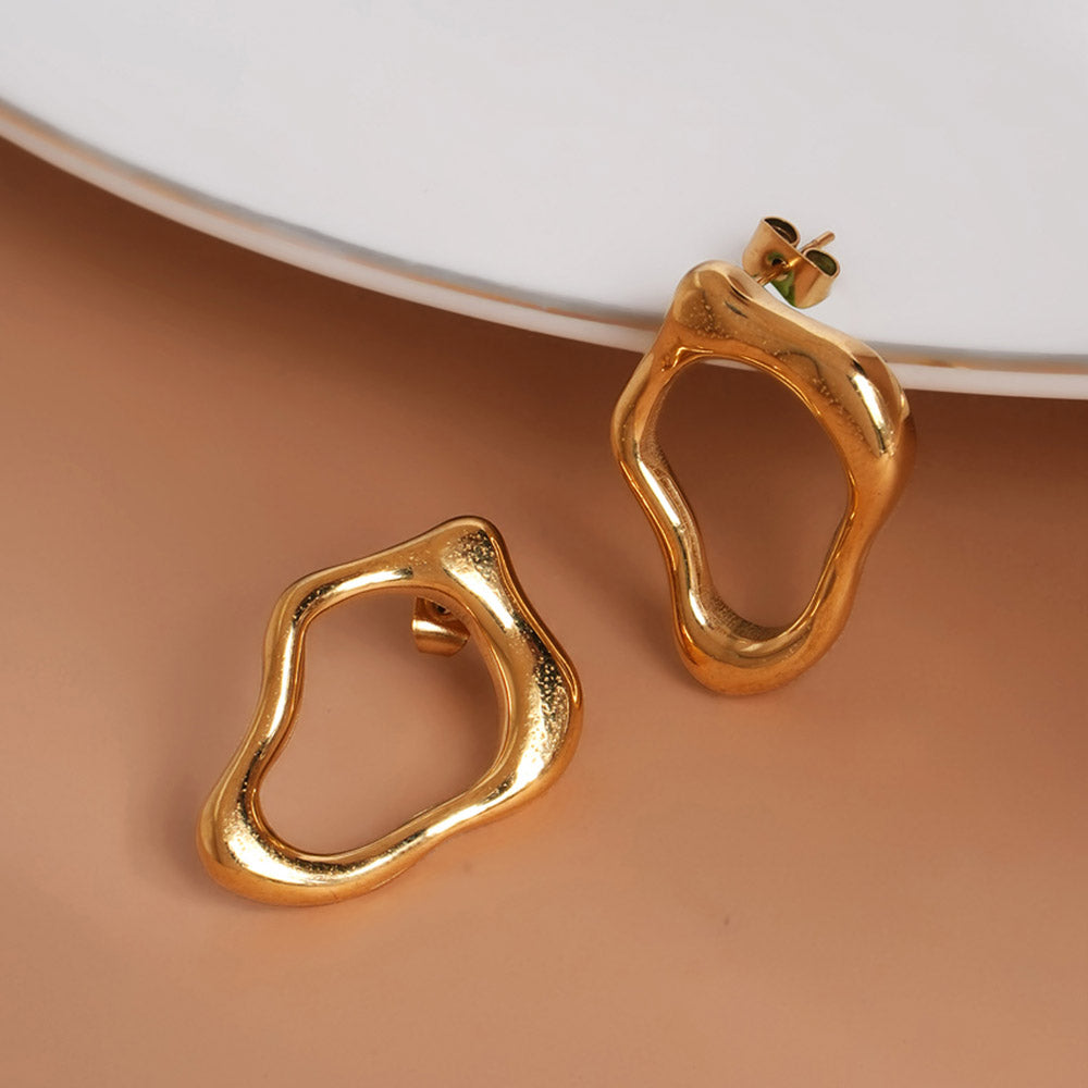 Irregular Wave Stud Earrings