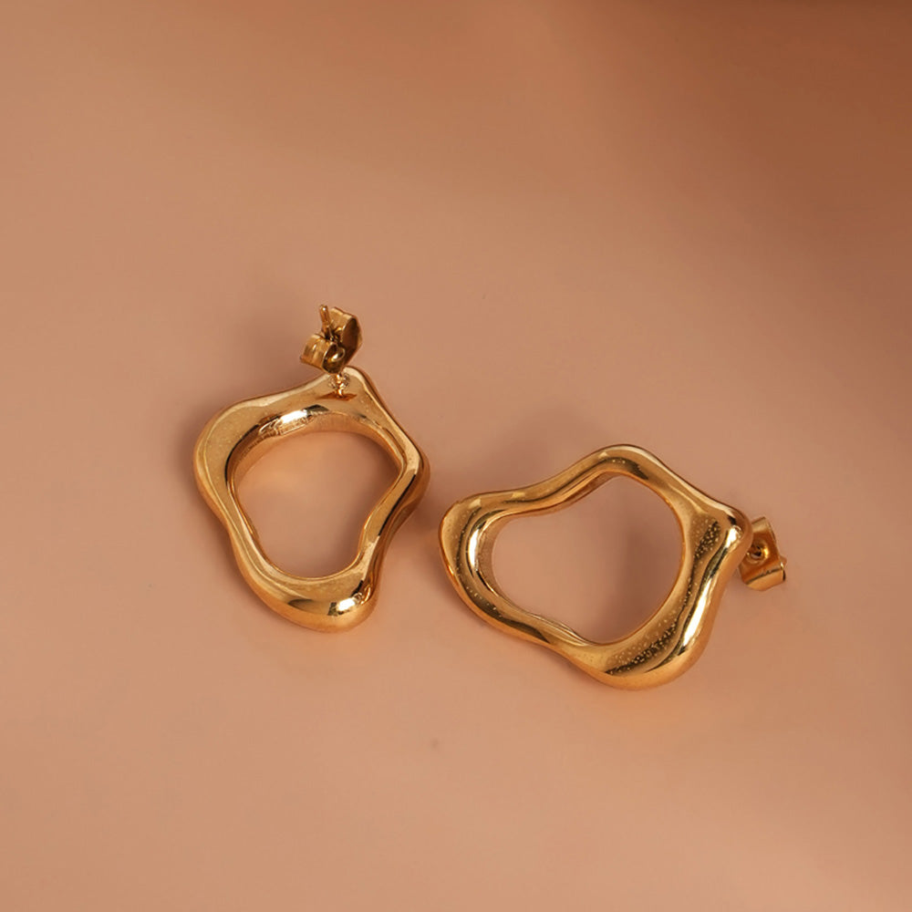 Irregular Wave Stud Earrings