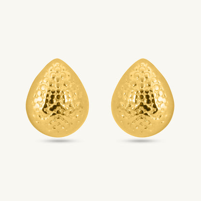 Textured Teardrop Stud Earrings