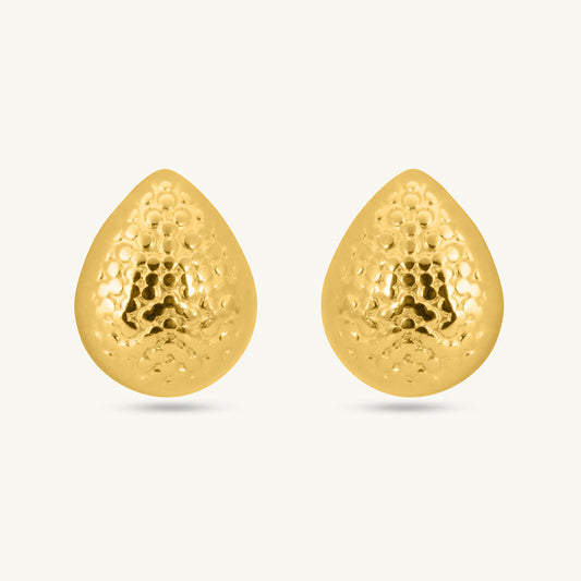 Textured Teardrop Stud Earrings